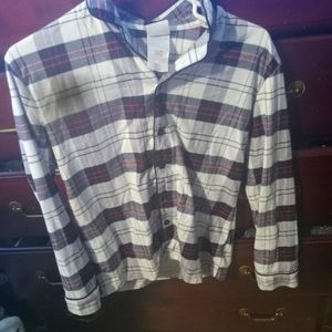 Boys Plaid button down pajama top